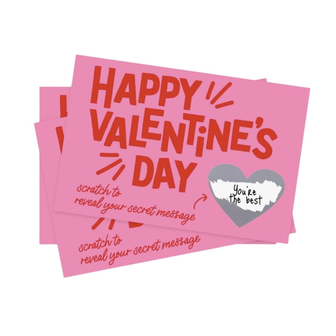 Happy Valentine&#39;s Day Scratch Off Card Set