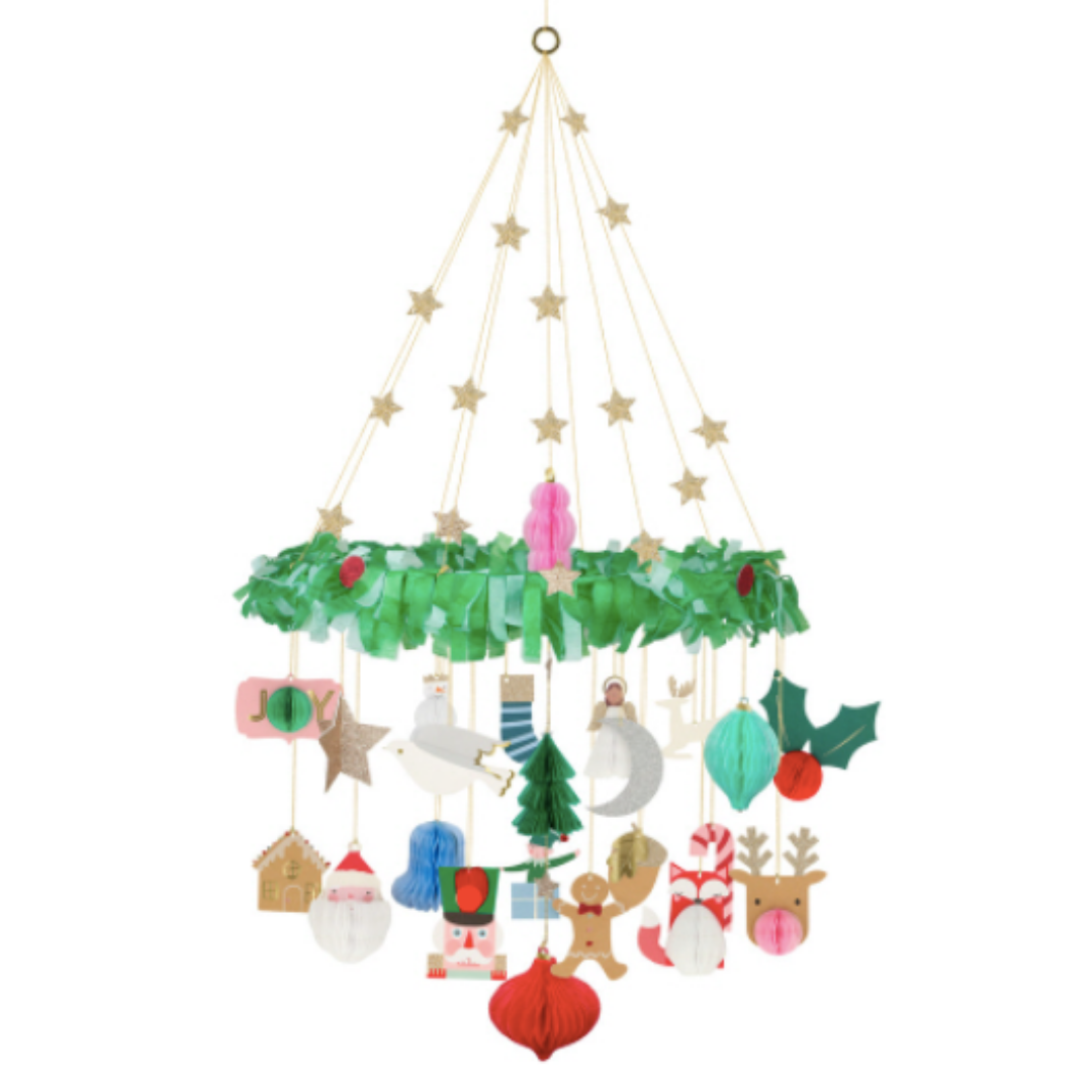 Christmas Whimsy Honeycomb Chandelier