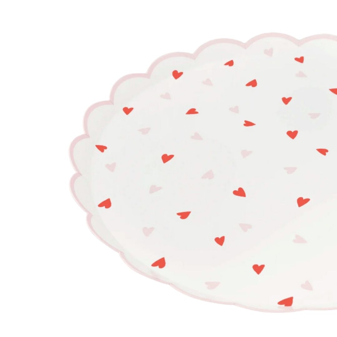Heart Pattern Small Party Plates
