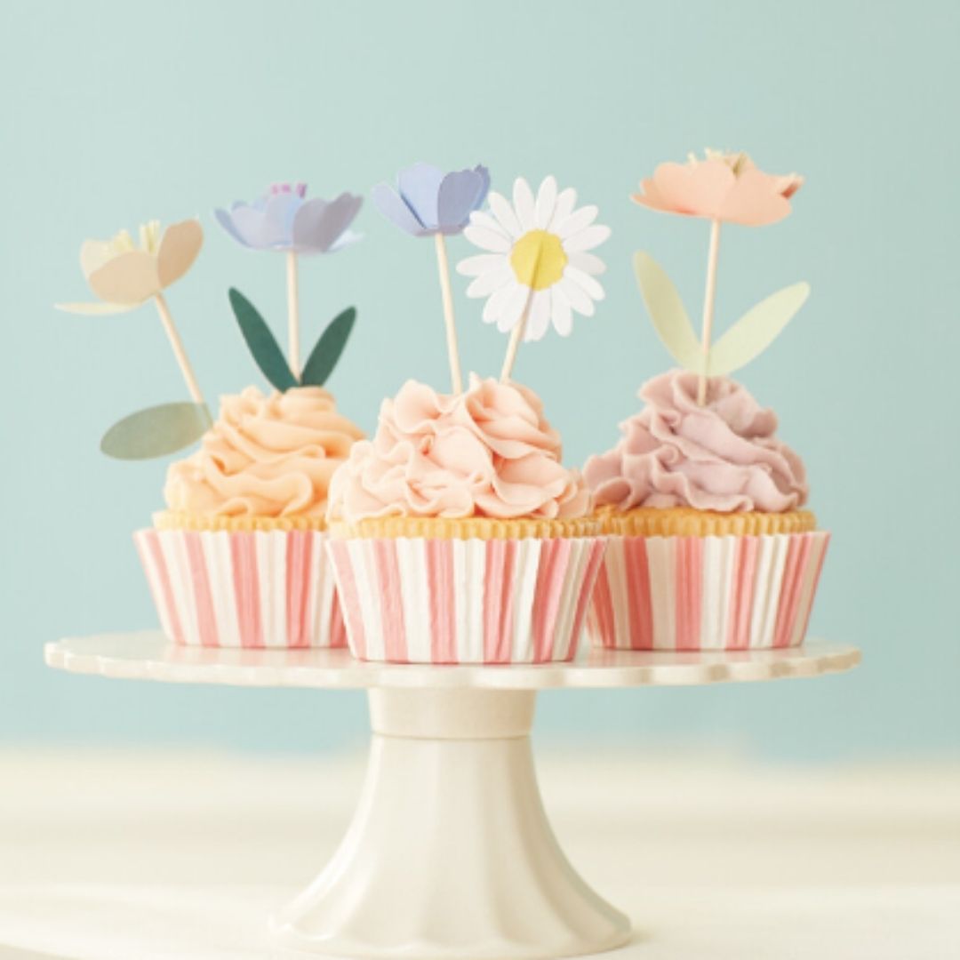 Flower Garden Cupcake Toppers