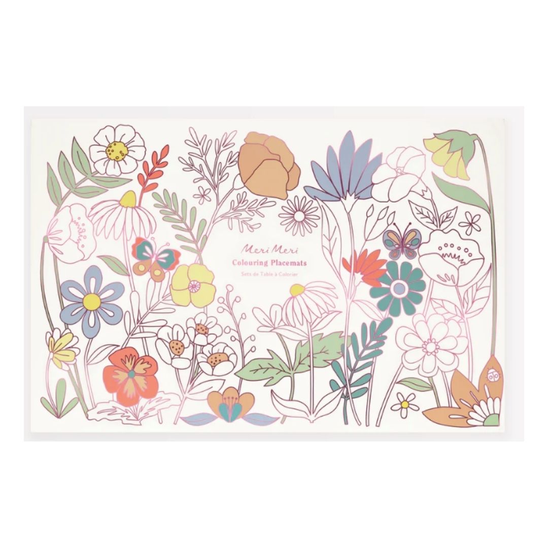 Butterfly Garden Coloring Placemats