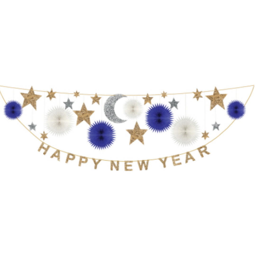 Happy New Year Celestial Party Banner