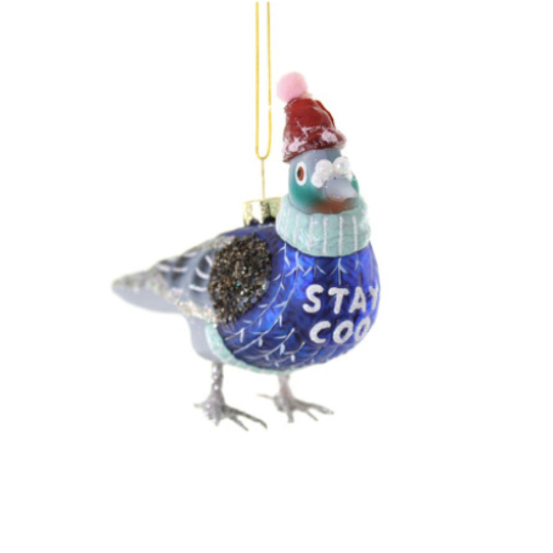 Stay Coo Pigeon Christmas Ornament