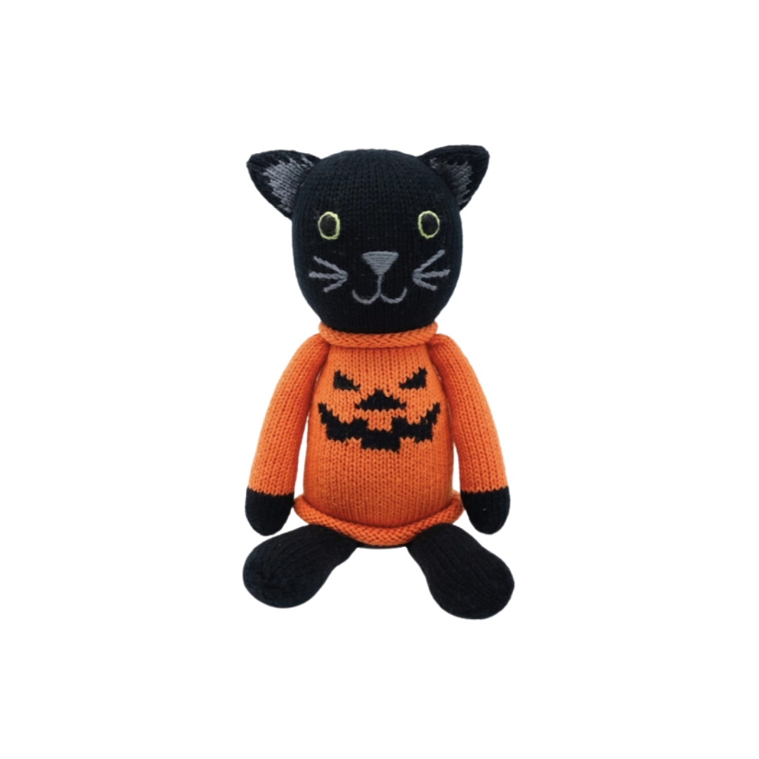 Halloween Cat Knit Doll