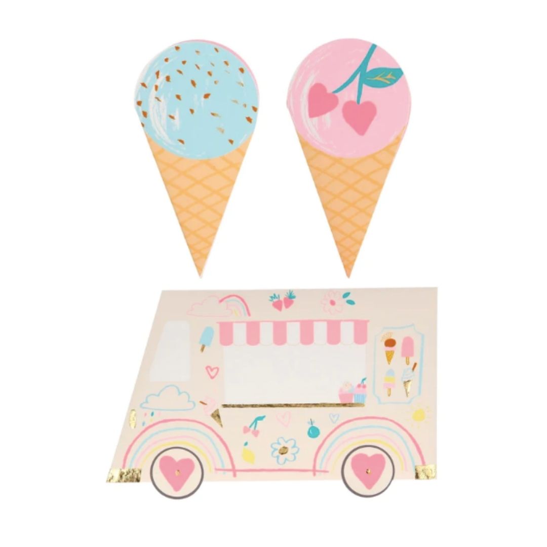 Ice Cream Valentine Card Set