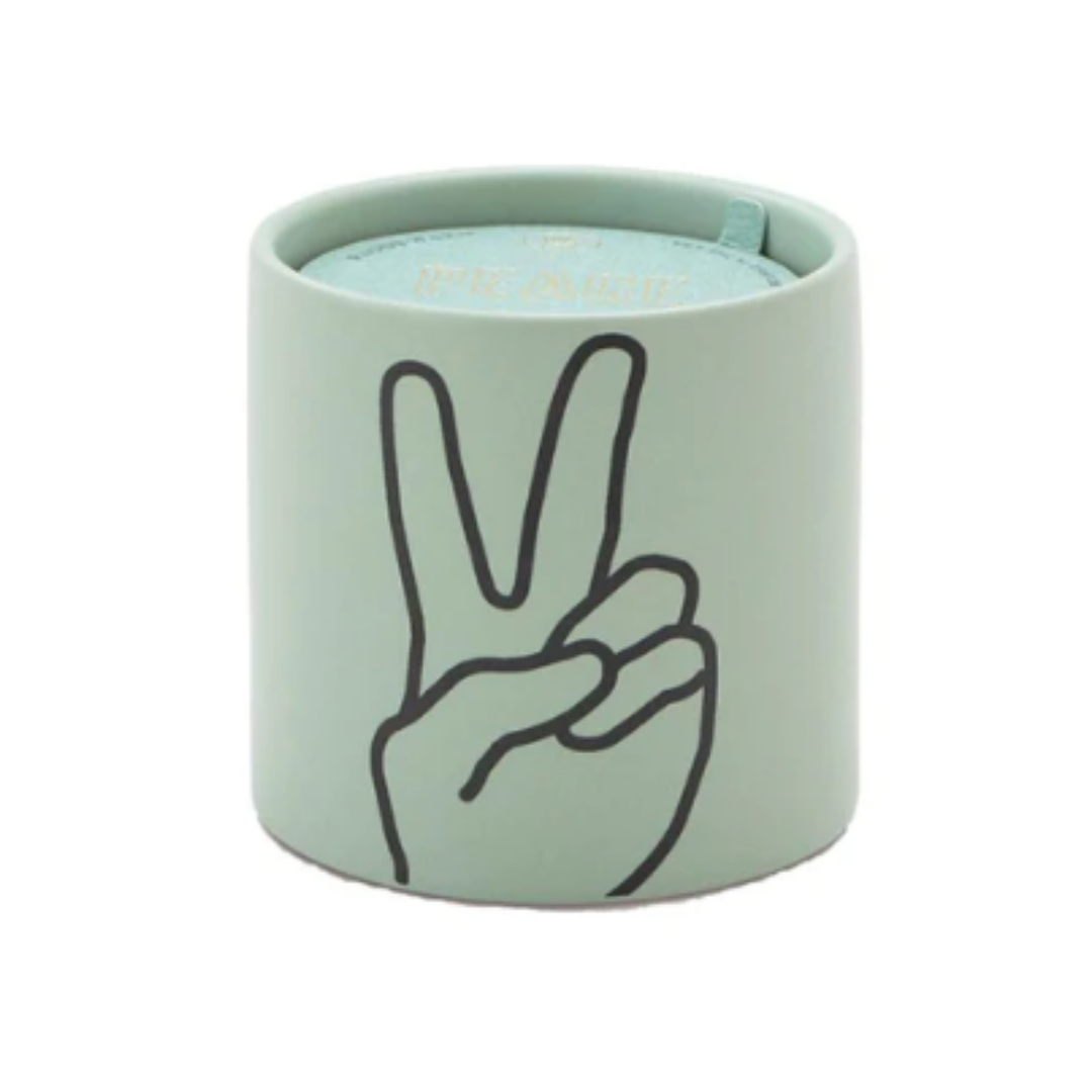 Peace Ceramic Candle