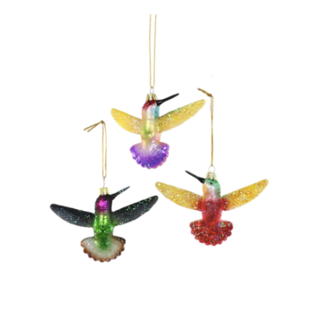Ruby Throated Hummingbird Ornament