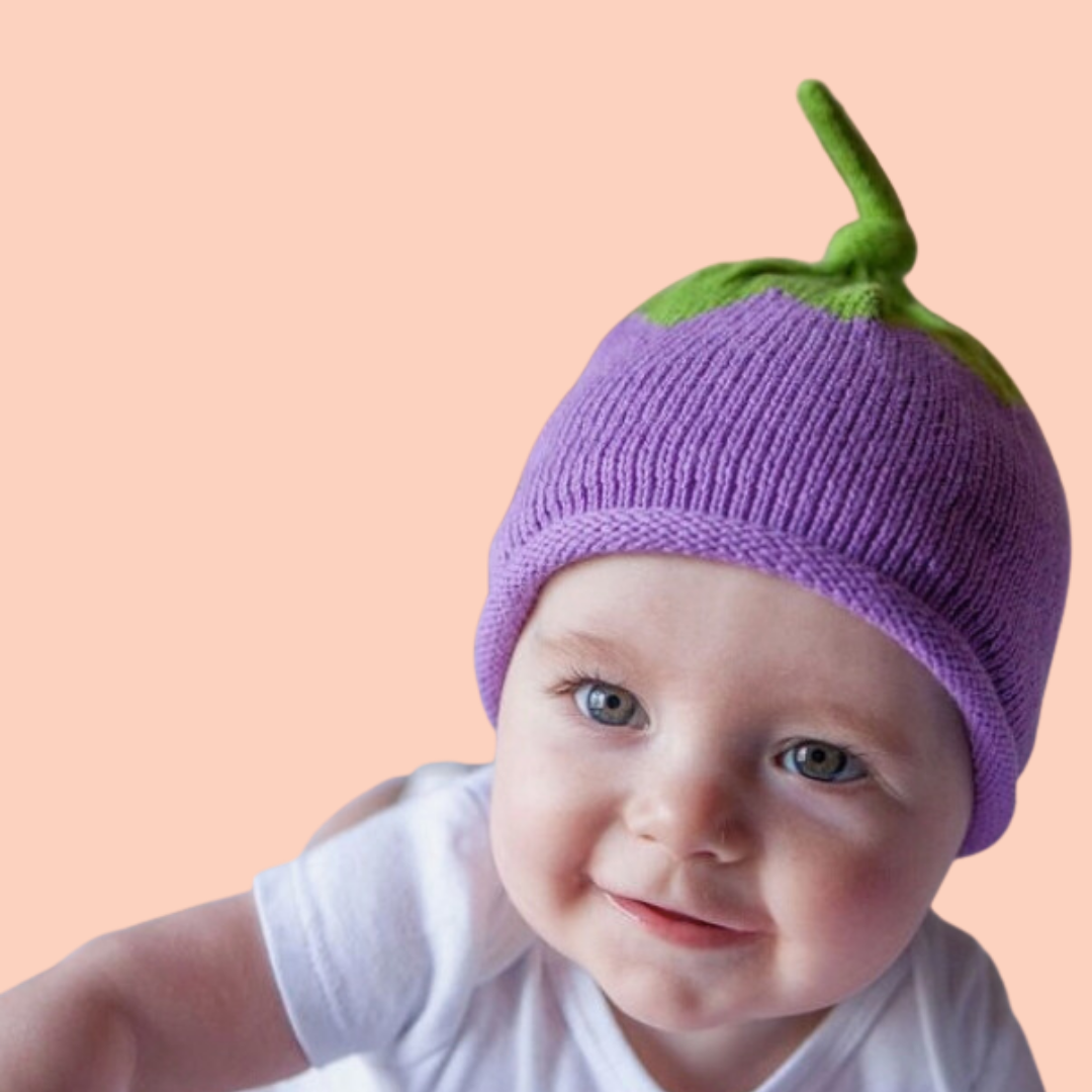 Blueberry Knit Baby Hat
