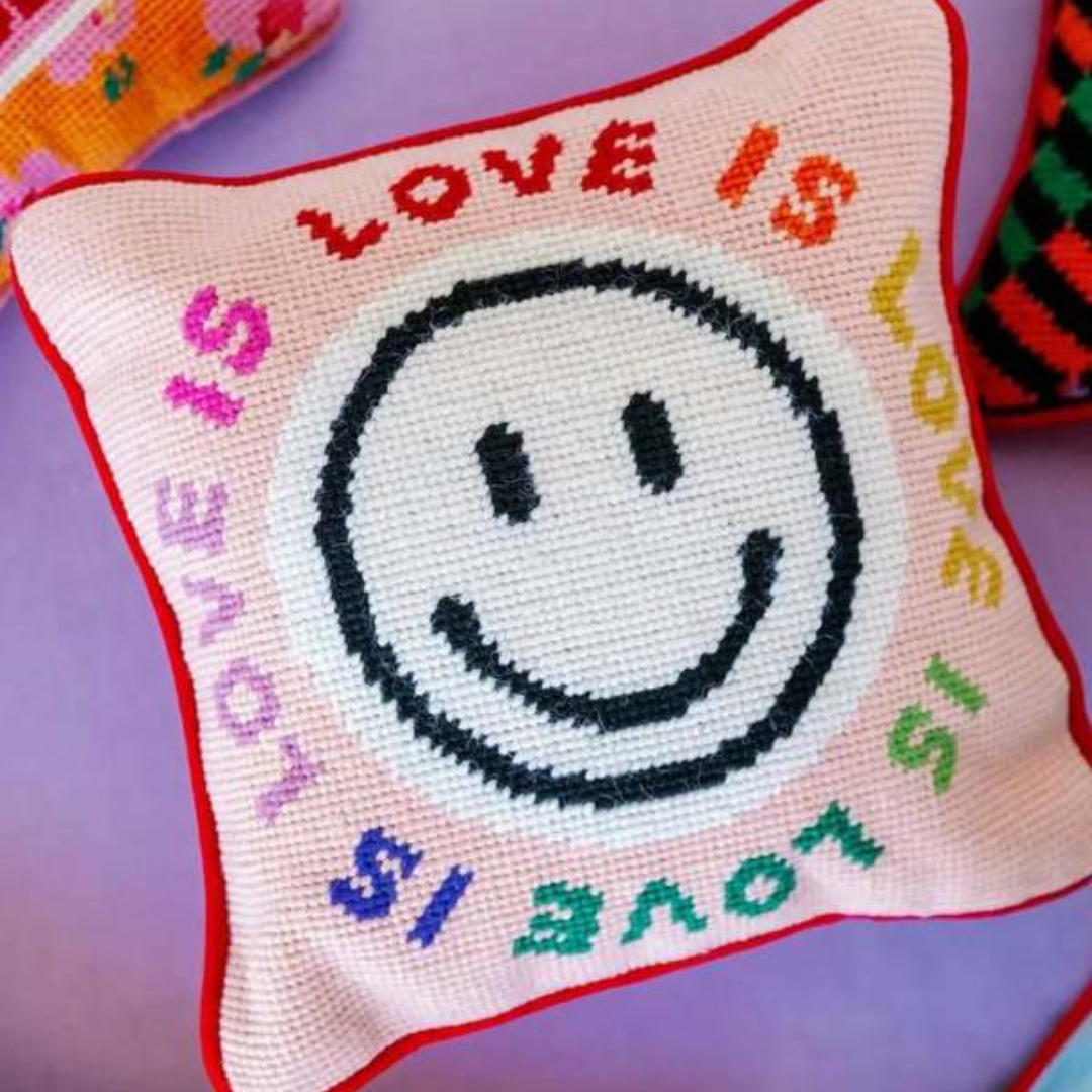 Love is Love Needlepoint Pillow