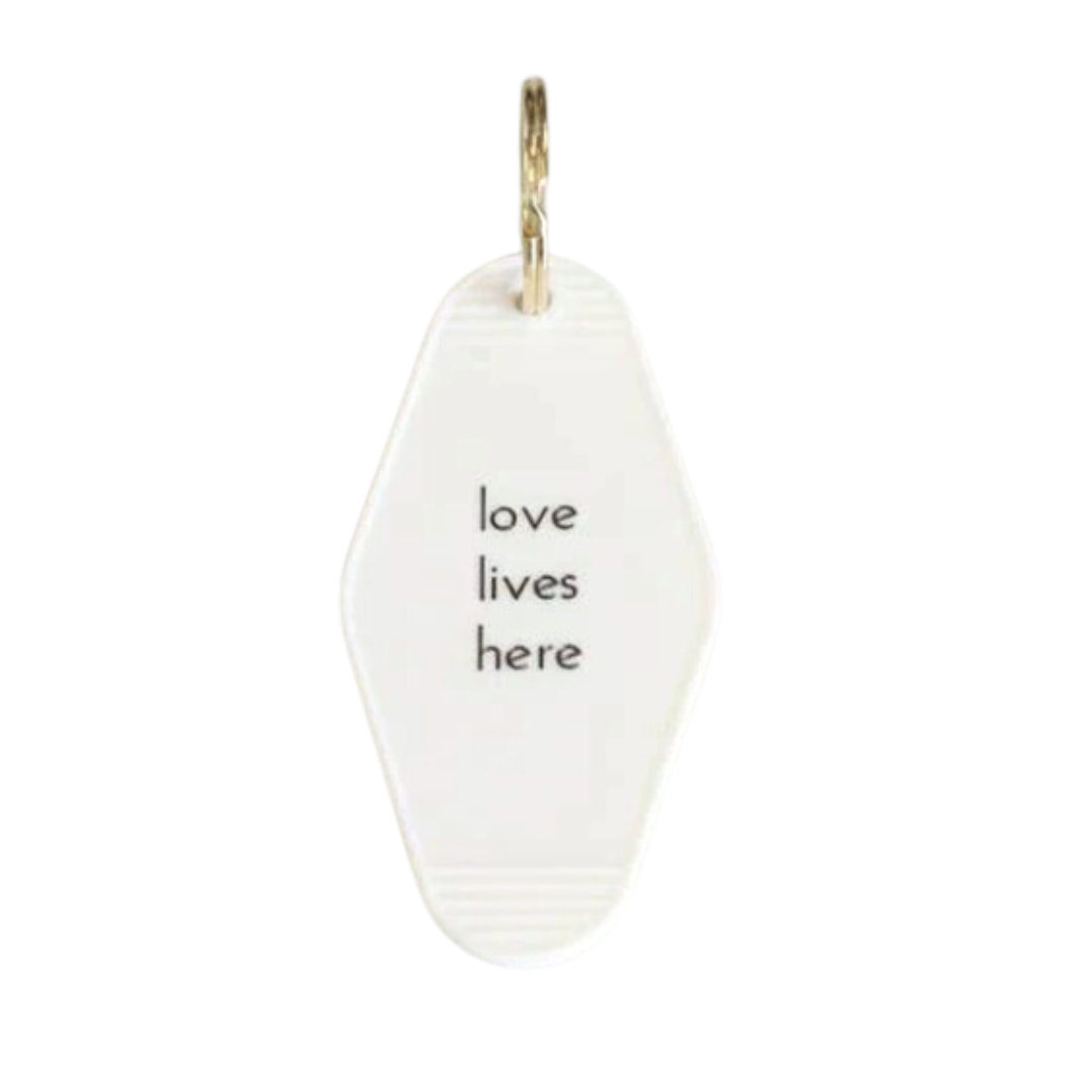 Love Lives Here Motel Keychain