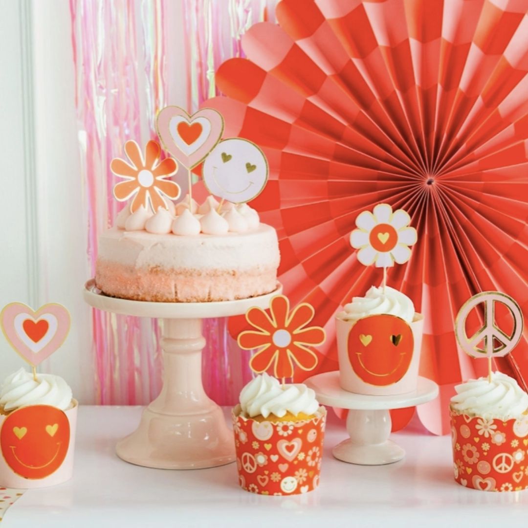 Peace &amp; Love Cupcake Kit with Toppers