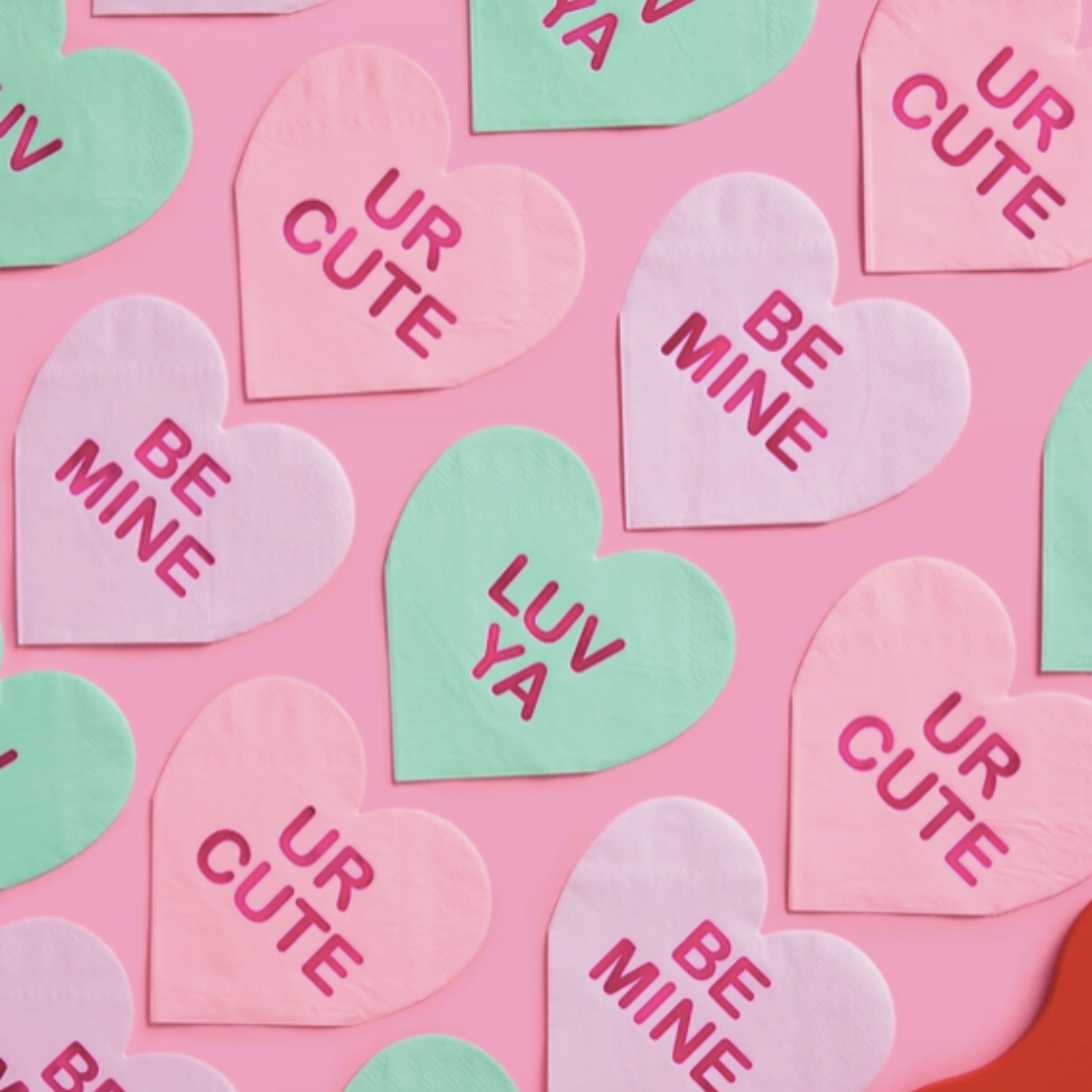 Candy Hearts Party Napkins