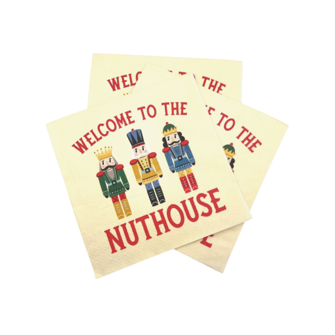 Welcome to the Nuthouse Cocktail Napkins