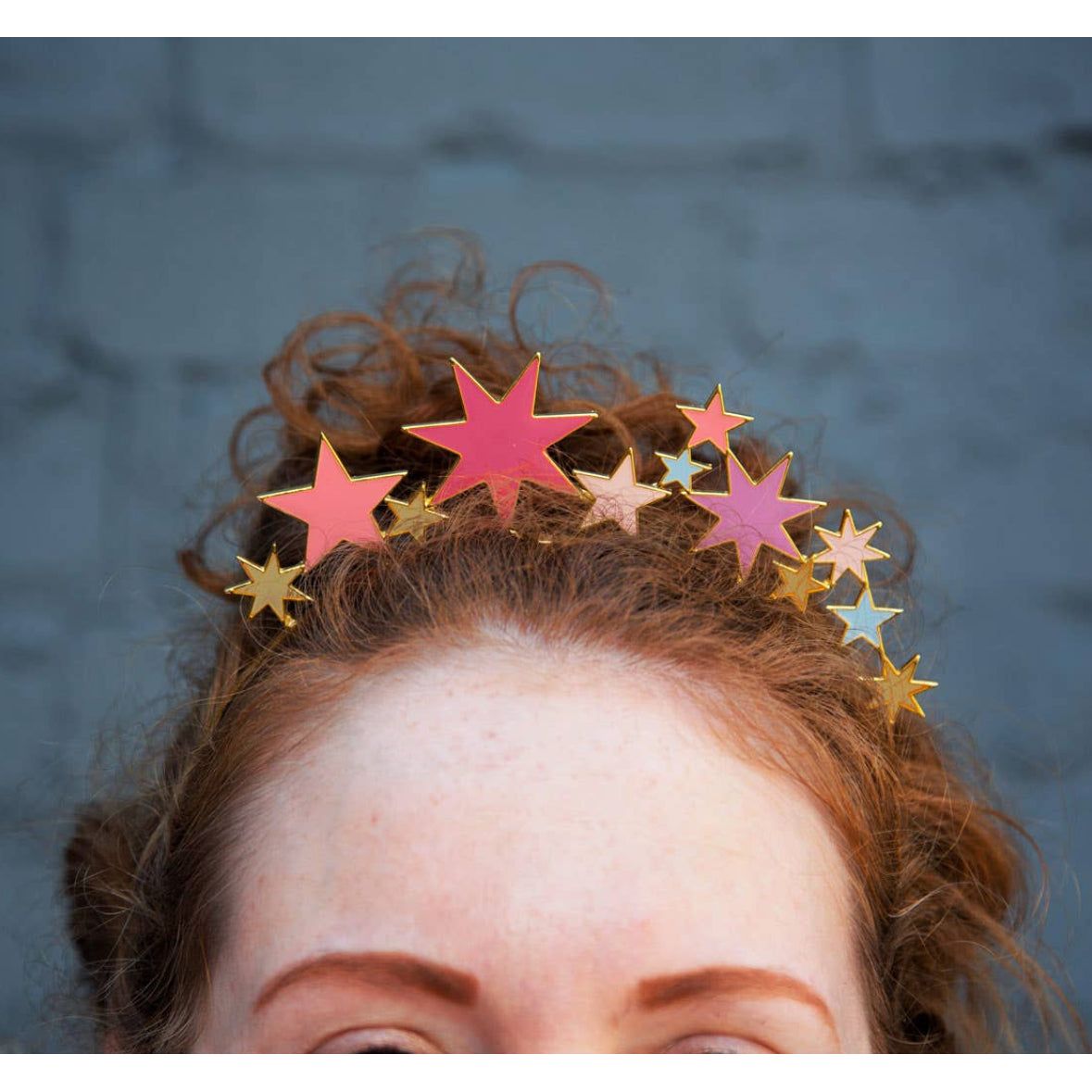 Pink Enamel Starburst Headband