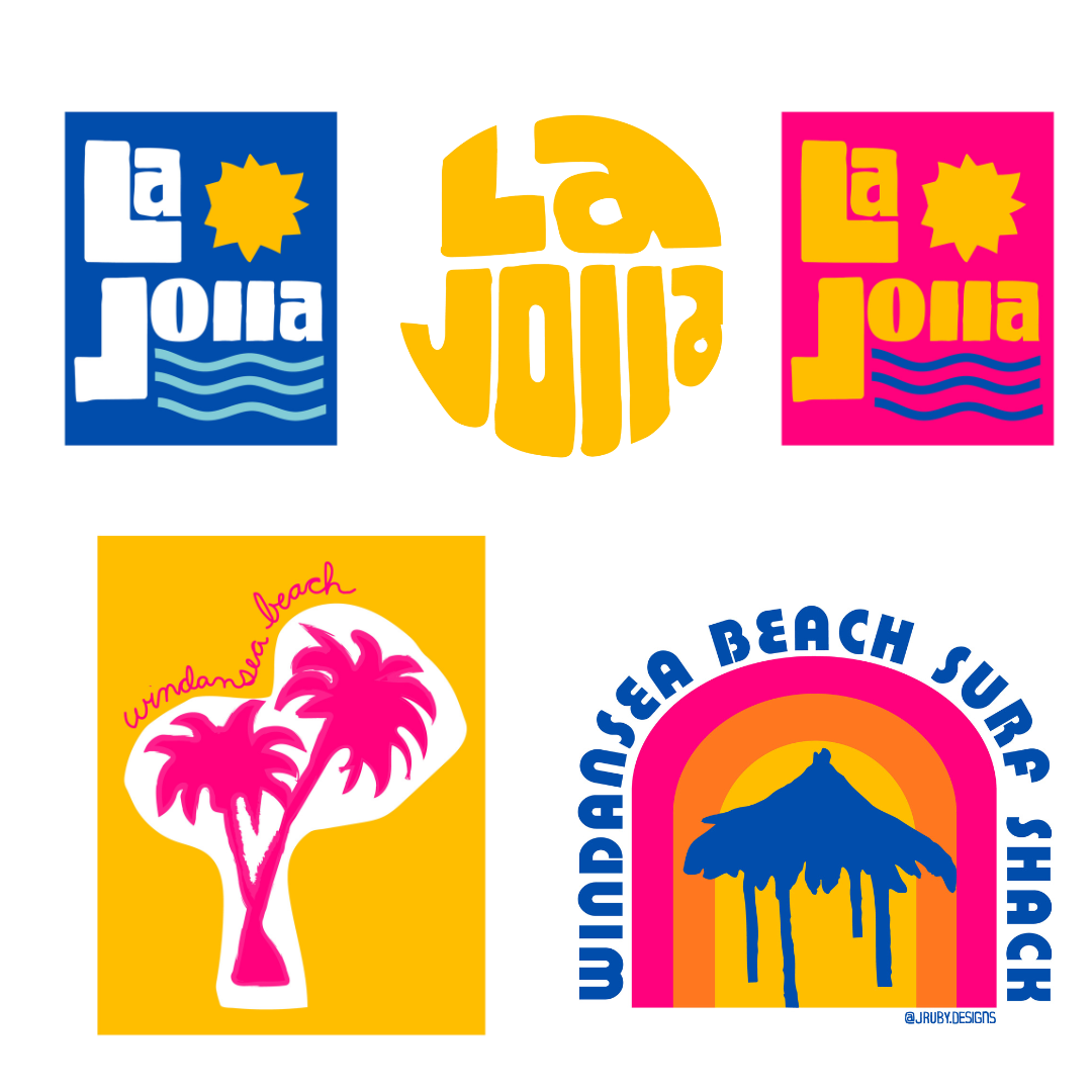 La Jolla Love Vinyl Sticker Set