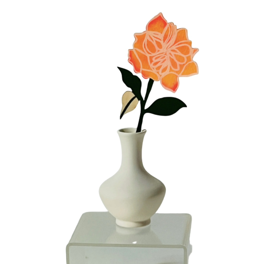 Forever Flower --- Handpainted Garden Rose