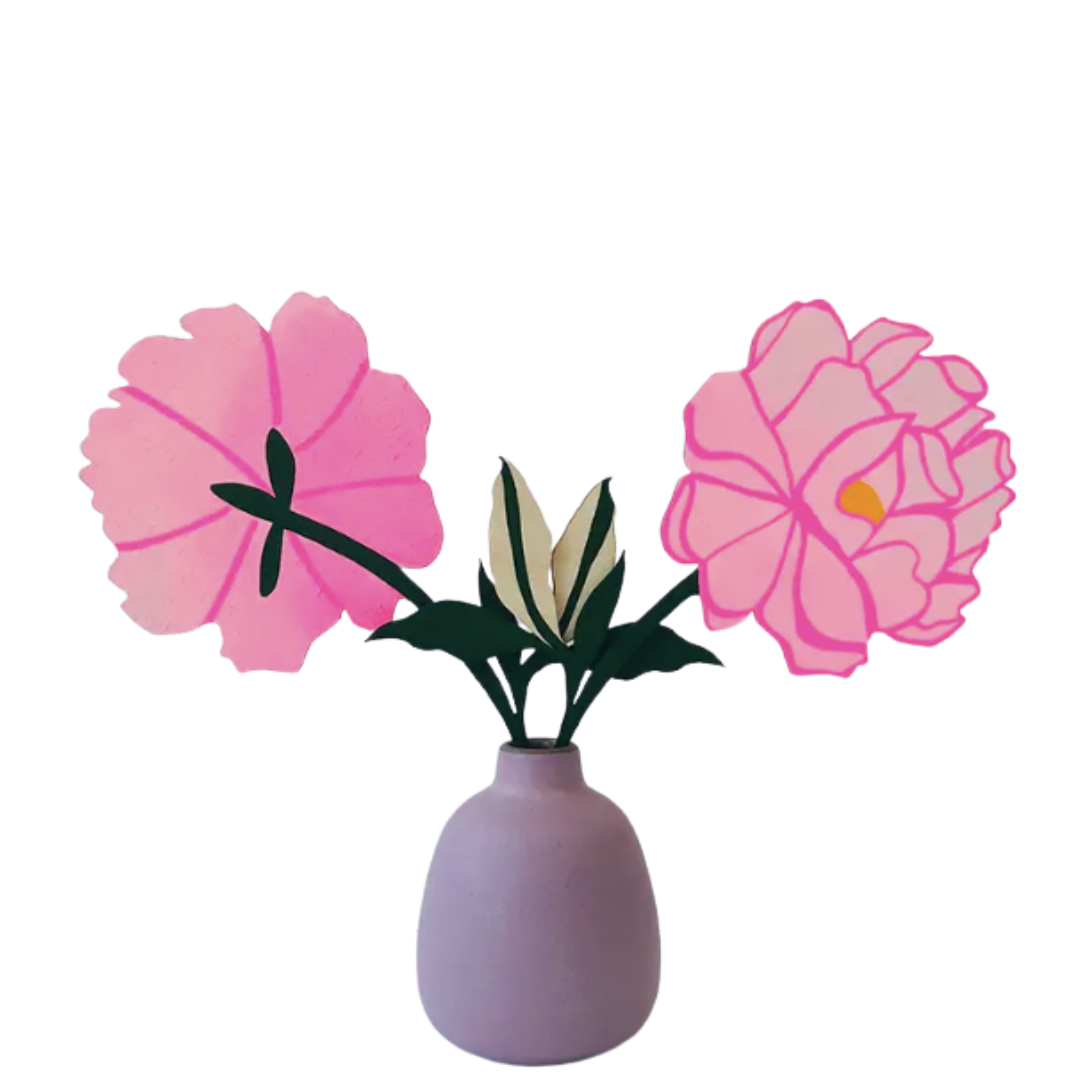 Forever Flower --- Handpainted Pink Peony
