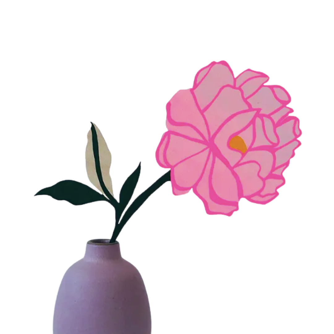 Forever Flower --- Handpainted Pink Peony