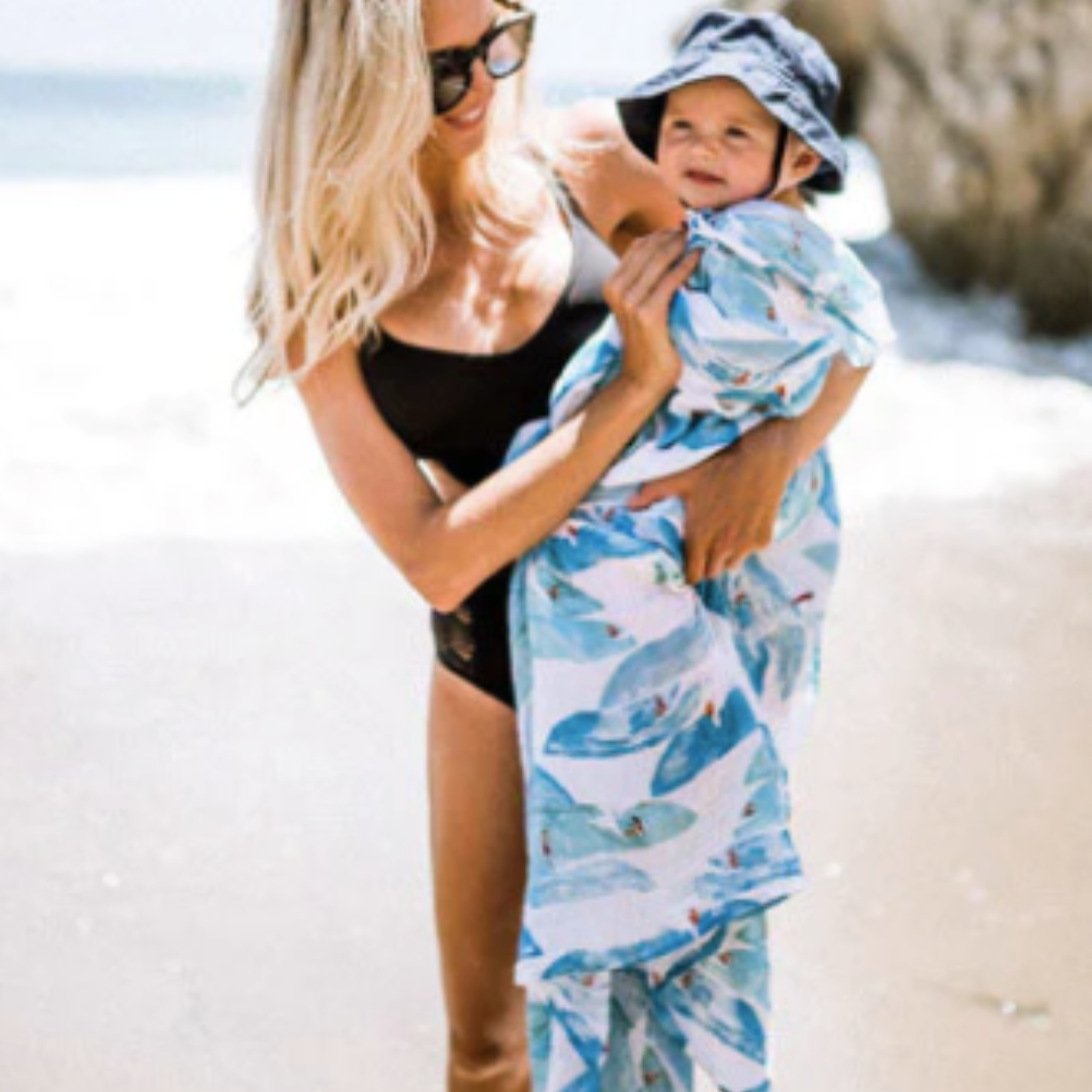 Beach Baby Cotton Muslin Swaddle Blanket