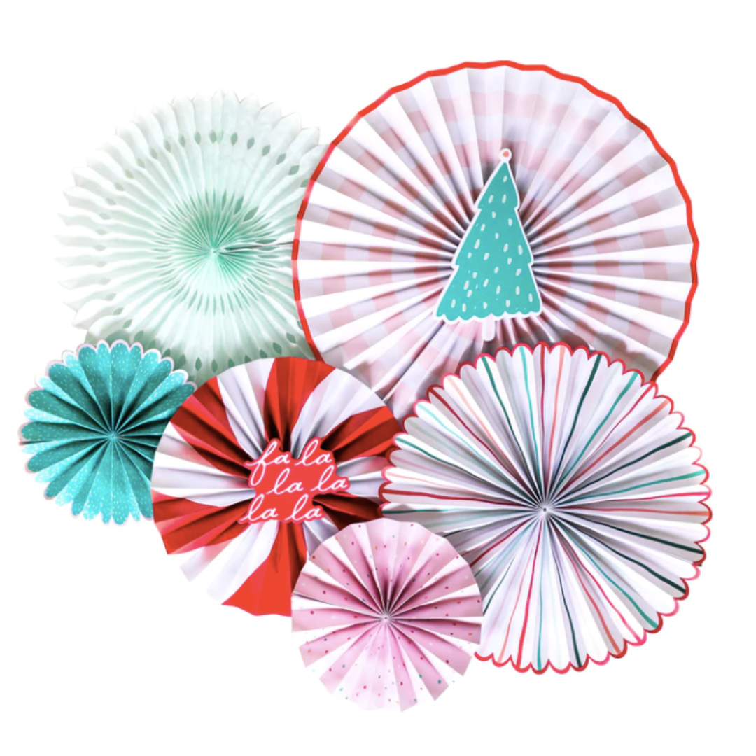 Fa La La Party Pinwheel Decoration Kit