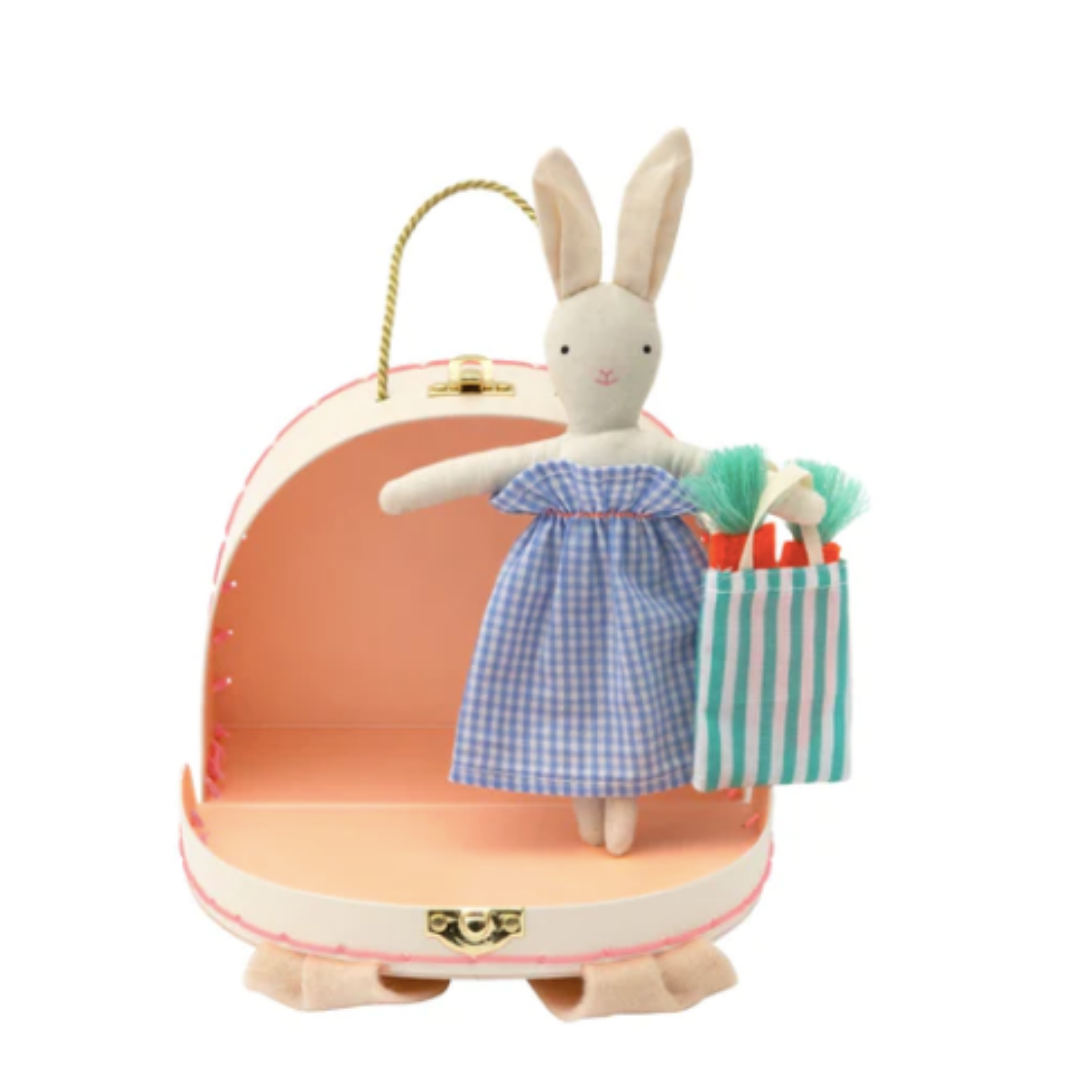 Easter Bunny Mini Doll in a Suitcase