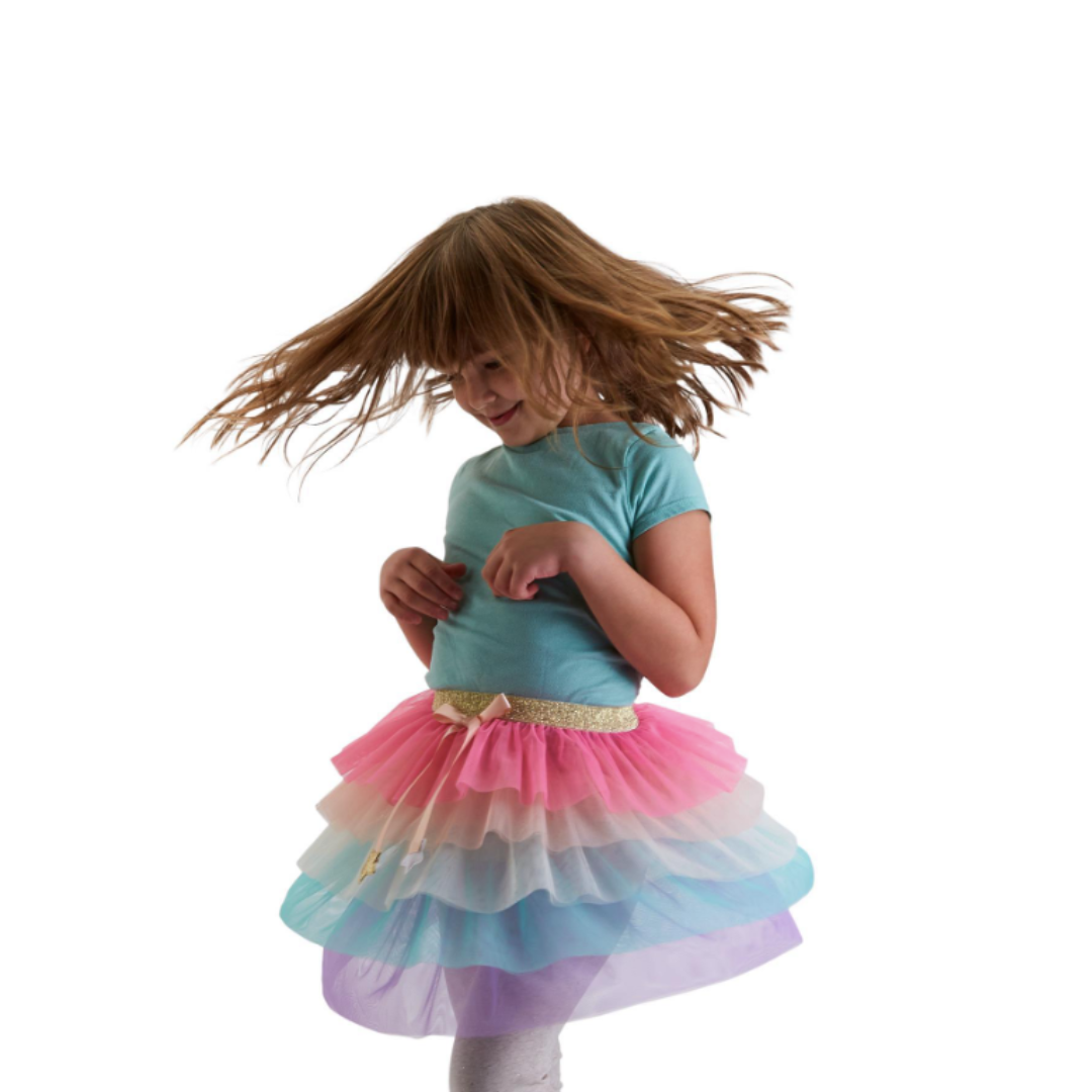 Rainbow Tulle Twirl Dress-Up Skirt
