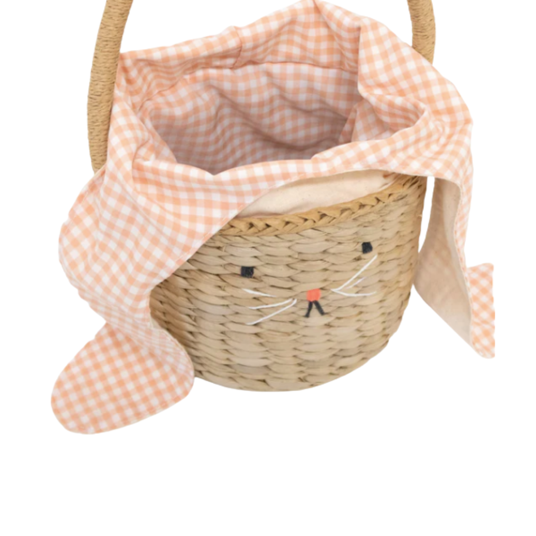 Easter Bunny Woven Straw Basket