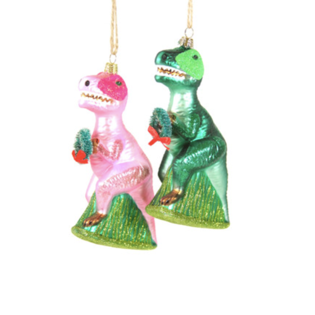 Jolly Christmas Dinosaur Ornament