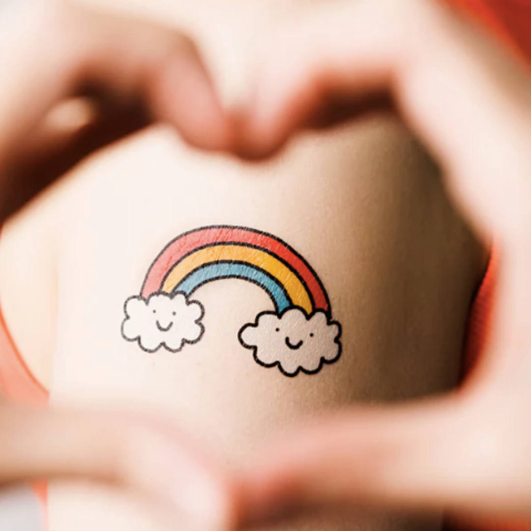 Rainbow Smiles Tattoo Set