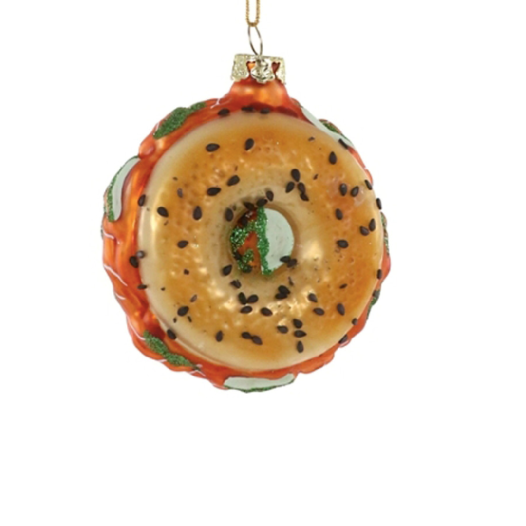 Everything Bagel with Lox &amp; Cream Cheese Christmas Ornament