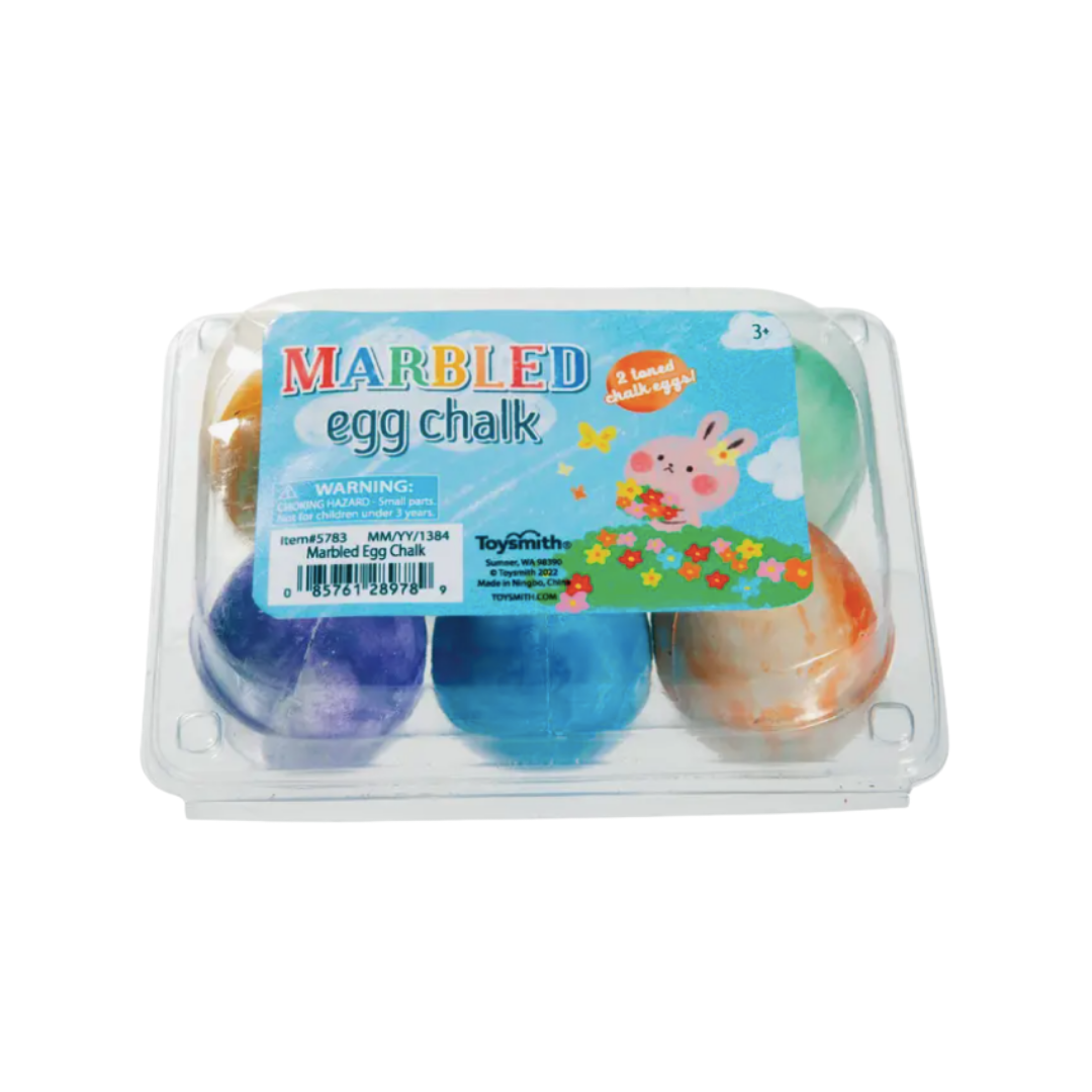 Rainbow Marbled Egg Shaped Chalk