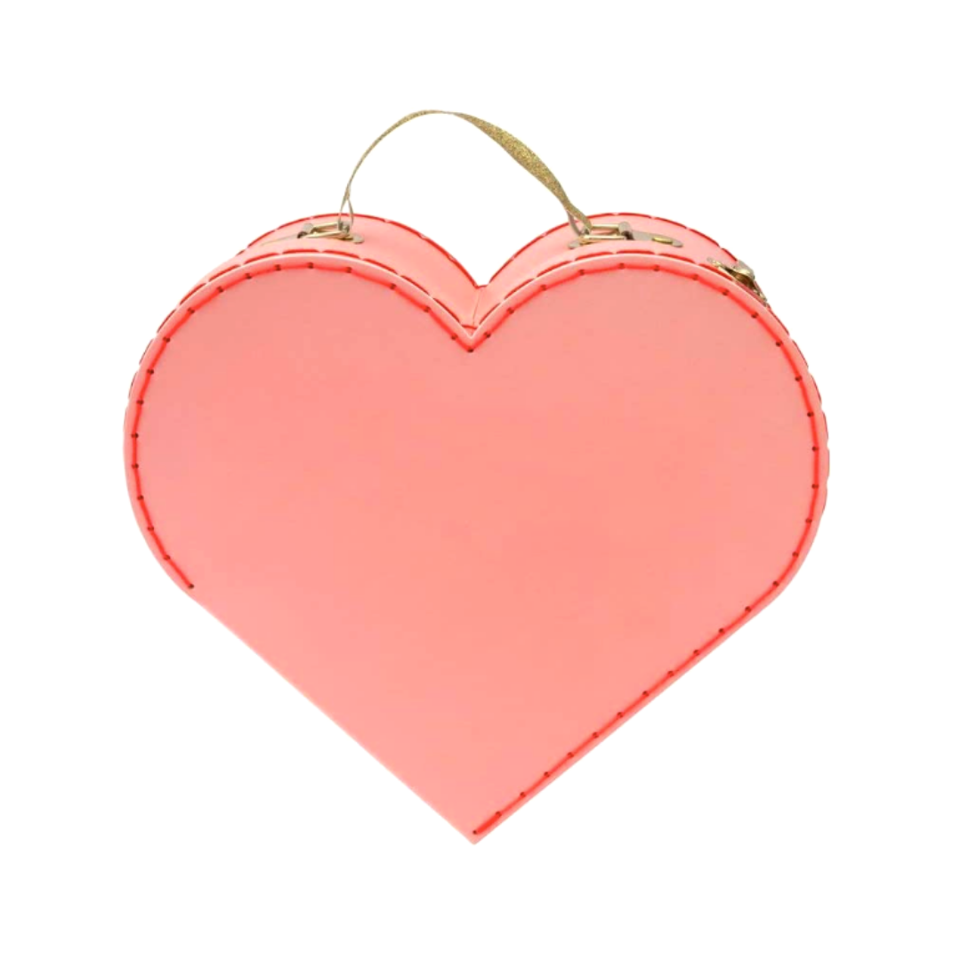 Pink Heart Suitcase Gift Box
