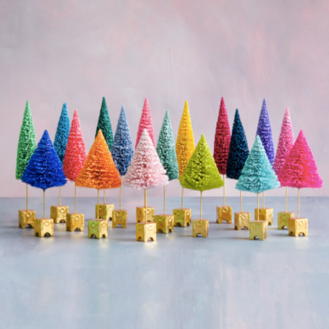 French Forest Rainbow Sisal Christmas Trees
