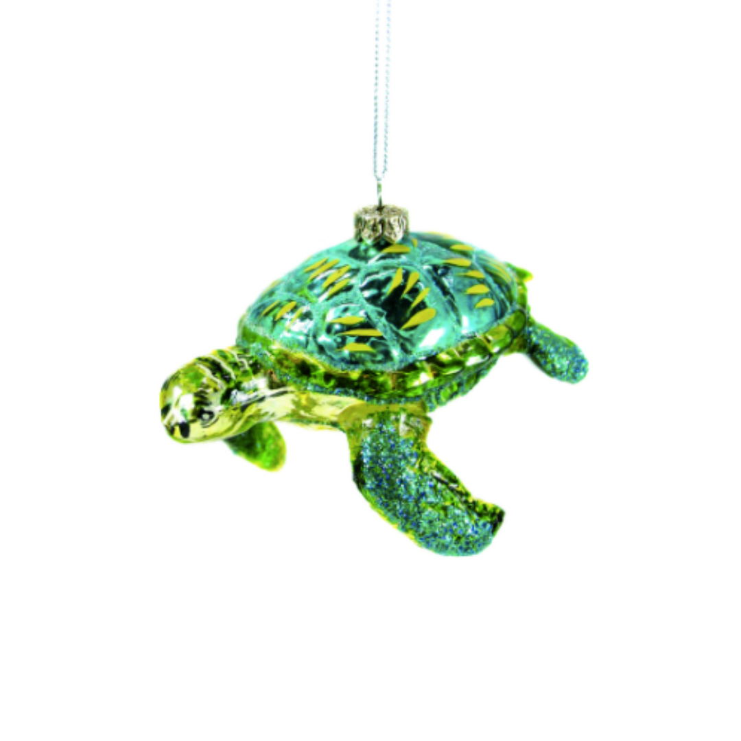 Glitter Sea Turtle Christmas Ornament