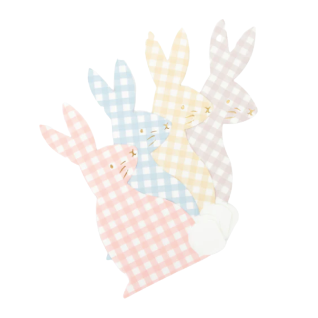 Gingham Easter Bunny Party Napkins