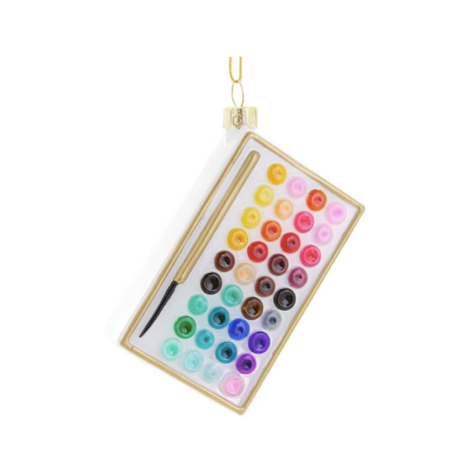 Watercolor Paintbox Christmas Ornament