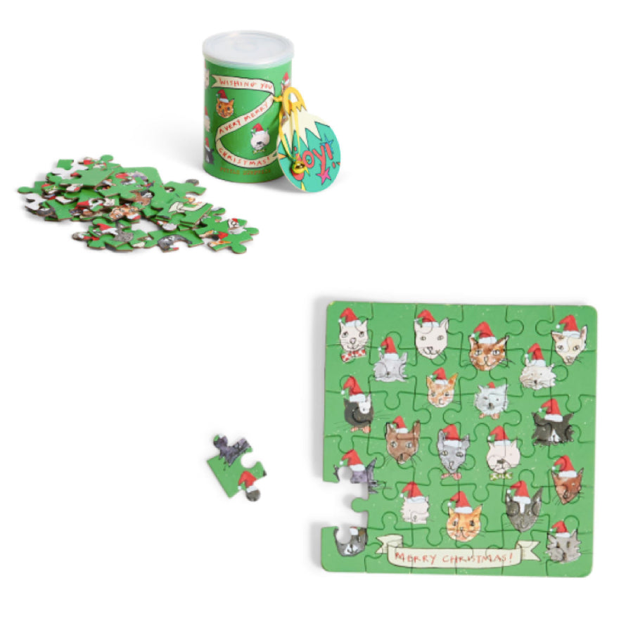 Holiday Greeting Mini Puzzle in a Can