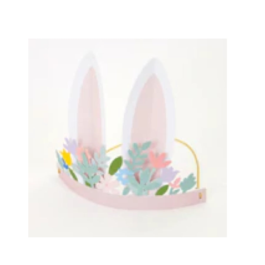 Floral Bunny Paper Bunny Ear Party Hats