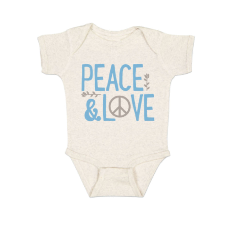 Peace &amp; Love Baby Onesie